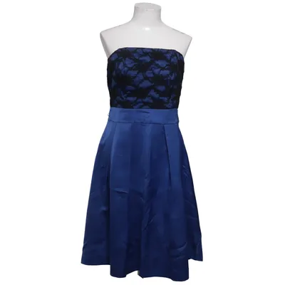 Cocktail dress (Blue, Black) from Fashionart Acetate, Cotton, Polyamide, Polyester