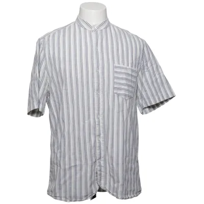 Chemise à manches courtes (Blanc, Bleu) de Forét Coton