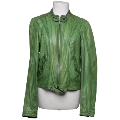 Leren jack (Groen) van Rock'n Blue Katoen, Leer, Polyester