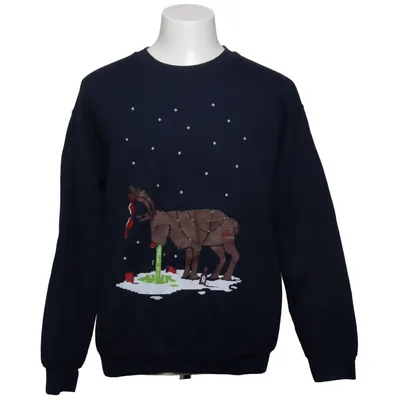 Pull de Noël (Bleu) de Gildan Coton, Polyester