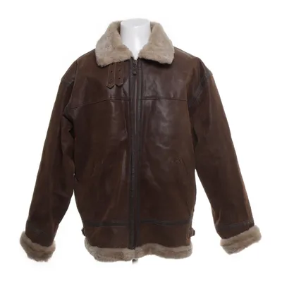 Shearling jas (Bruin) van Essentials Leer, Polyester