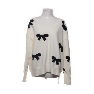 Pullover (Hvid, Sort) fra Shein Curve Akryl, Polyamid, Polyester