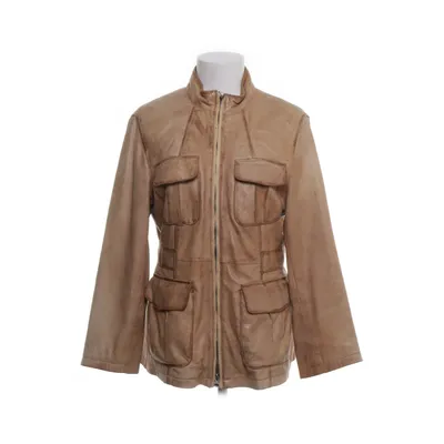 Läderjacka (Beige) från Marc O'Polo Bomull, Polyester, Skinn