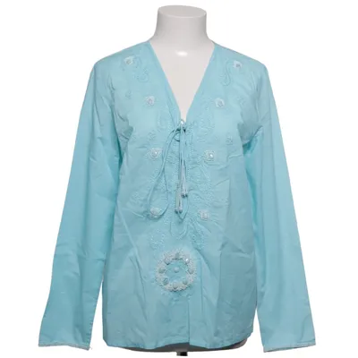 Pussy bow blouse (Blue) from Marc Aurel Cotton