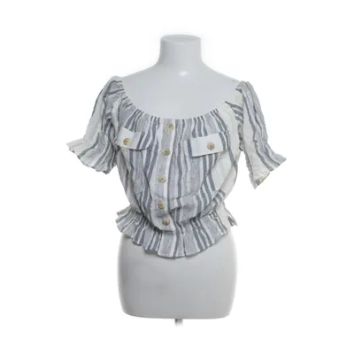 Crop top (Wit, Blauw) van American Eagle Katoen, Viscose, Polyester