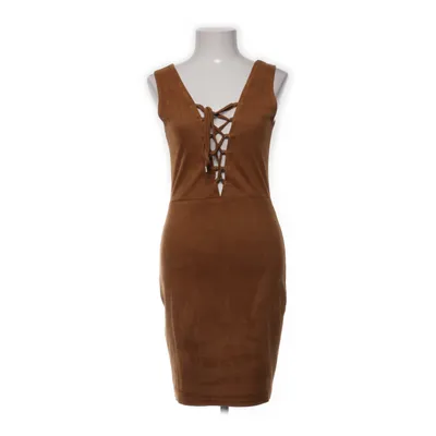 Jurk (Bruin) van Drôle de Copine Elastaan, Polyester