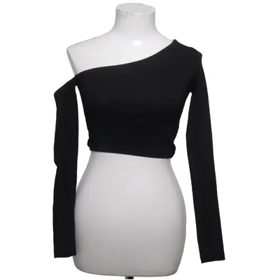 Crop top (Svart) från STR Bomull, Elastan