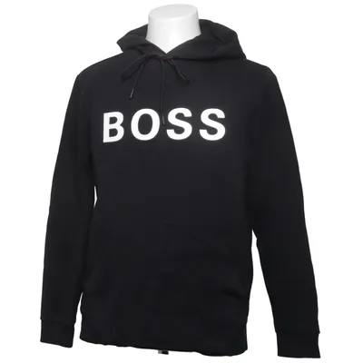 Capuchon sweater (Zwart) van Hugo Boss Katoen, Elastaan, Polyester