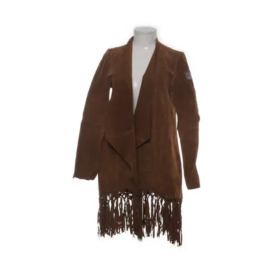 Leather jacket (Brown) from Freaky Nation Cotton, Leather