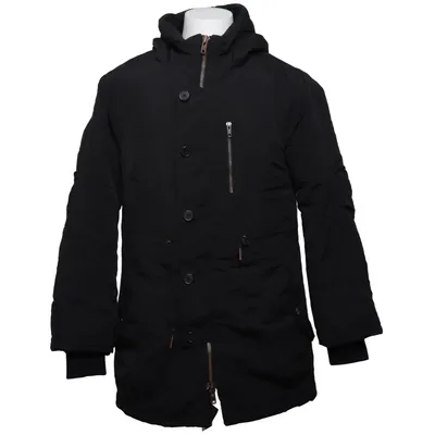 Parka (Zwart) van Velour Polyamide, Polyester
