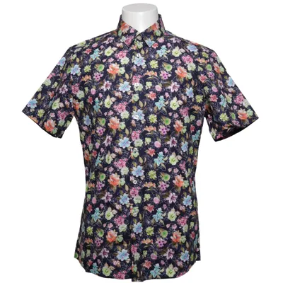 Chemise à manches courtes (Bleu, Multicolore) de Savvy Citizen Coton
