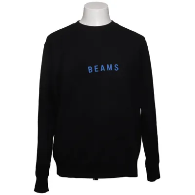 Sweatshirt (Noir) de Beams Coton, Polyuréthane