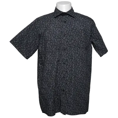 Short sleeve shirt (Black, Gray) from Perzoni Cotton, Polyester