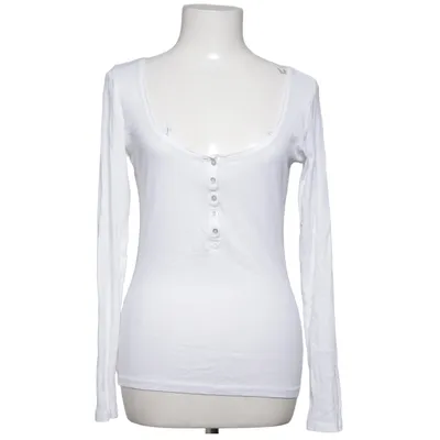 Henley T-shirt (Hvid) fra H&M Basic Bomuld, Elastan