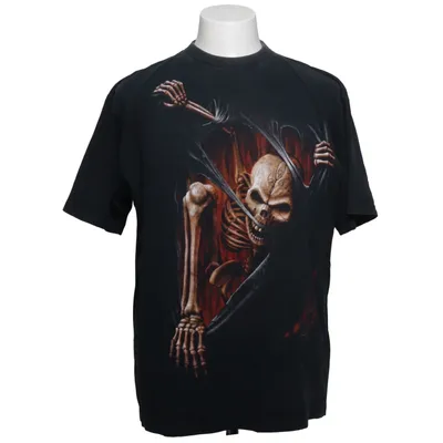 T-shirt (Svart, Röd) från Spiral Bomull