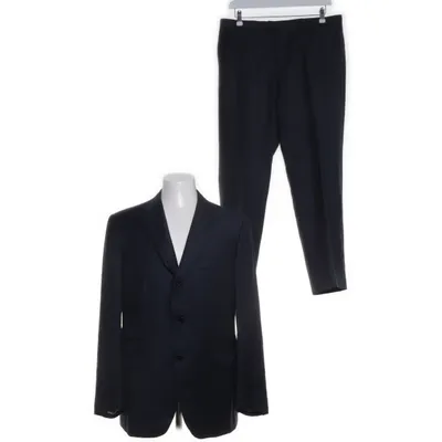 Suit (Blue) from Caruso per Gabucci Cupro, Silk, Wool