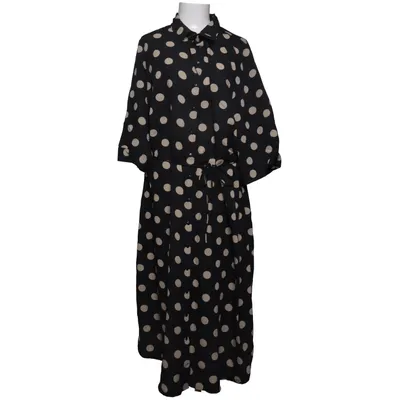 Shirt dress (Black, Beige) from Flash by Zizzi Polyester
