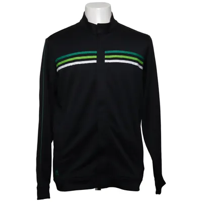 Trainingsjacke (Schwarz, Grün, Weiß) von Adidas Golf Polyester