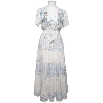 Maxi jurk (Wit, Blauw, Meerkleurig) van Chica London Katoen, Viscose