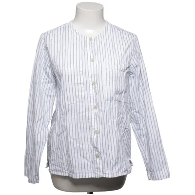 Shirt (White, Blue) from Folk Cotton, Linen