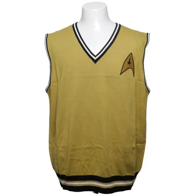Pull sans manches (Jaune, Noir, Blanc) de Star Trek Acrylique, Coton