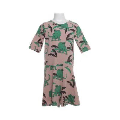 Klänning (Beige, Flerfärgad) från Mini Rodini Elastan, Ekologisk bomull