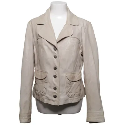 Leren jack (Beige) van CKN of Scandinavia Leer, Polyester