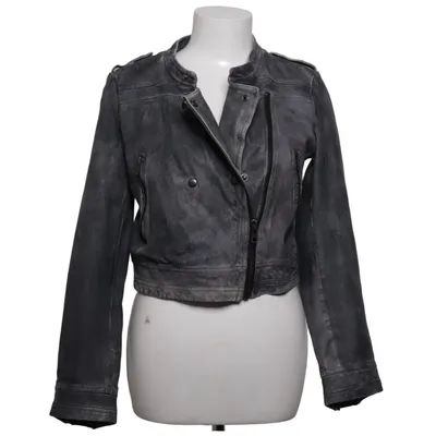Bikerjakke (Grå) fra Twist & Tango Bomuld, Læder, Polyester