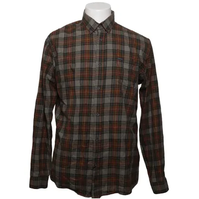 Flannel skjorte (Brun, Grå, Orange) fra Lindbergh Bomuld