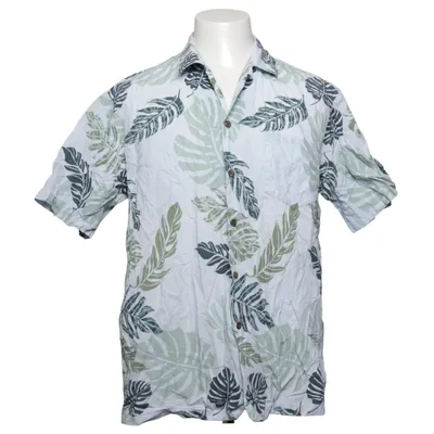 Short sleeve shirt (White, Green) from Aloha Republic Cotton