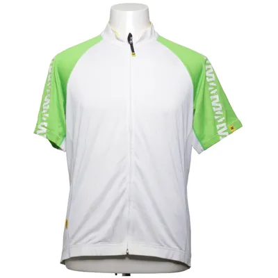 Wielershirt (Wit, Groen, Geel) van Mavic Elastaan, Polyamide, Polyester