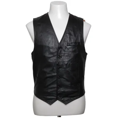 Leren vest (Zwart) van SAKI Leather Leer