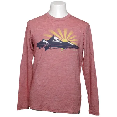 Langærmet t-shirt (Rød) fra Smartwool Elastan, Merinould, Tencel