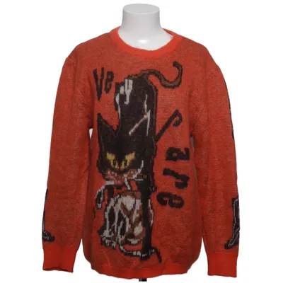 Sweater (Orange, Black, White) from Very Rare Merino wool, Mohair, Polyamide
