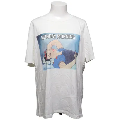 T-shirt (White, Multicolored) from Pull & Bear Cotton