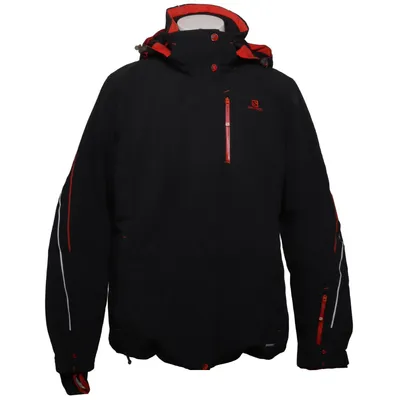 Ski jacket (Gray, Red) from Salomon Elastane, Polyamide, Polyester