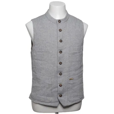 Outer vest (Gray) from Luis Trenker Linen, Polyamide, Wool