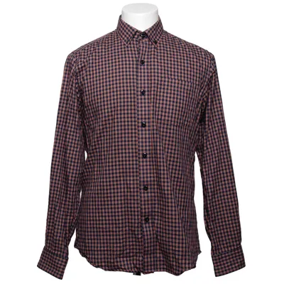 Button down shirt (Blue, Brown) from Dressmann Premium Collection Cotton
