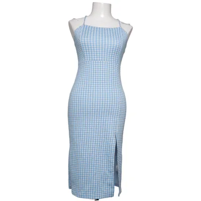 Klänning (Blå, Vit) från Zara Bomull, Elastan, Polyester
