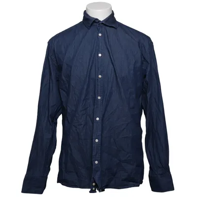 Denim blouse (Blauw) van Long Island Katoen