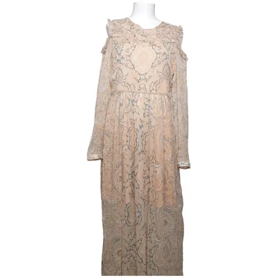 Långklänning (Beige, Blå) från First and I Polyester