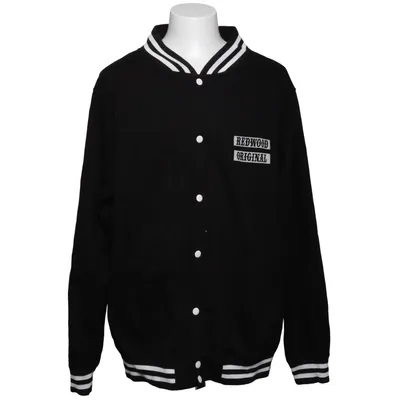 Veste universitaire (Noir, Blanc) de Just Hoods Coton, Polyester
