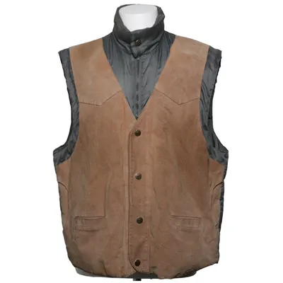 Gilet en cuir (Marron, Gris) de 4 You Cuir, Nylon