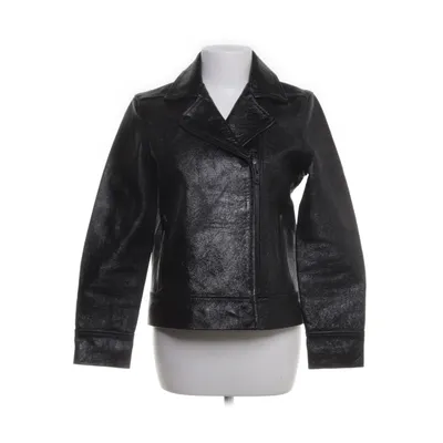 Biker jacket (Black) from Samsøe & Samsøe Leather, Cotton, Polyester
