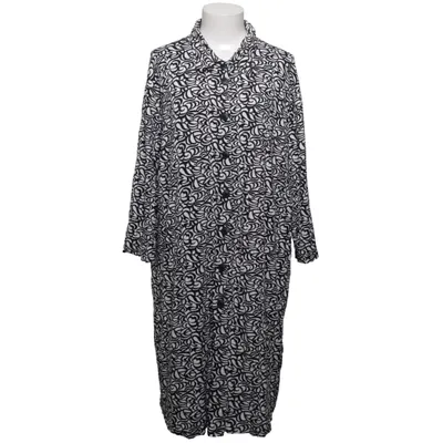 Skjortekjole (Sort, Hvid) fra Double Elastan, Viscose
