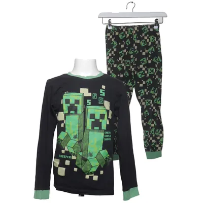 Pyjamas (Svart, Grön, Flerfärgad) från Minecraft Bomull