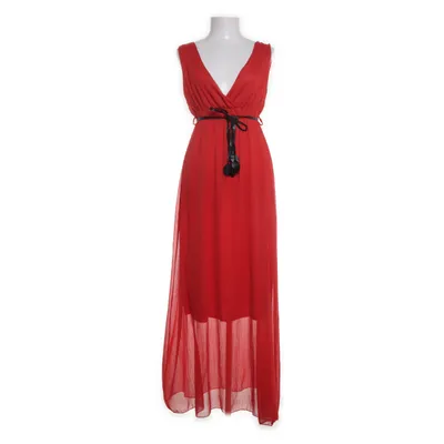 Långklänning (Röd) från Fabriqué en France Elastan, Polyester