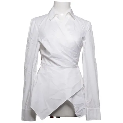 Blouse portefeuille (Blanc, Rouge) de Diane von Furstenberg