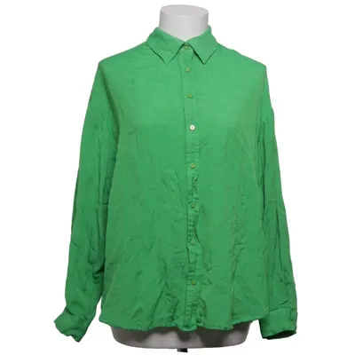Skjorte (Grøn) fra Stradivarius Bomuld, Linned, Viscose