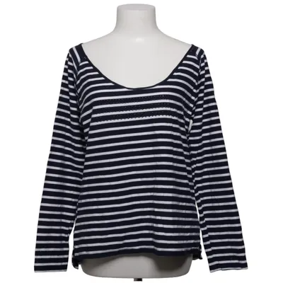T-shirt à manches longues (Bleu, Blanc) de Carla F Coton